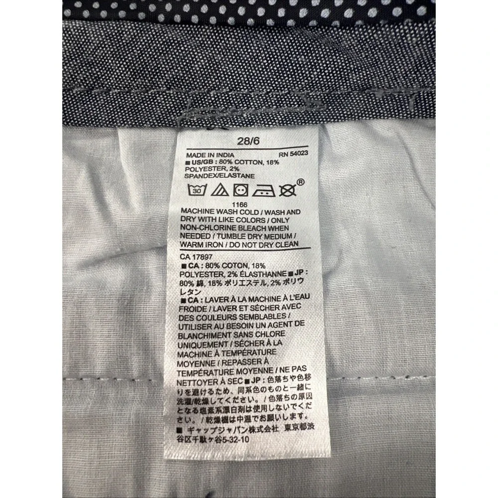 Banana Republic Hampton Tailored Chambray Shorts‎ Indigo Blue 6 Coastal Chic